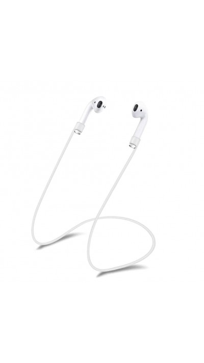 Lanière d'écouteur anti-perte en silicone - Blanc - AirPods 1 / 2 / Pro