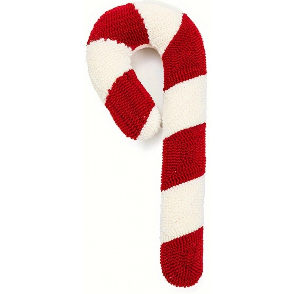 Coussin décoratif sucre d'orge thème Noël style art déco lavable (50 cm)