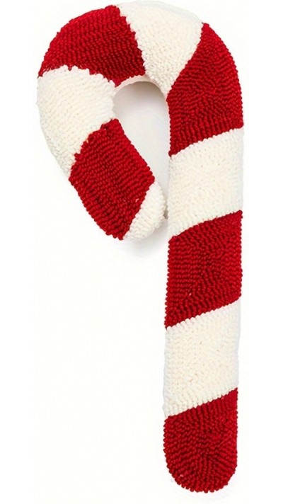 Coussin décoratif sucre d'orge thème Noël style art déco lavable (50 cm)