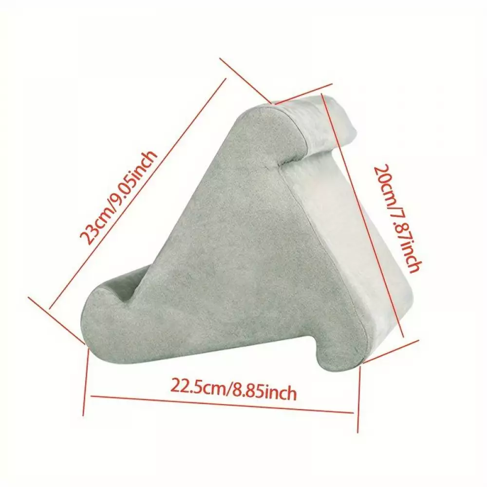 Weiches und bequemes Ständer Kissen für Smartphone und Tablet - Grau