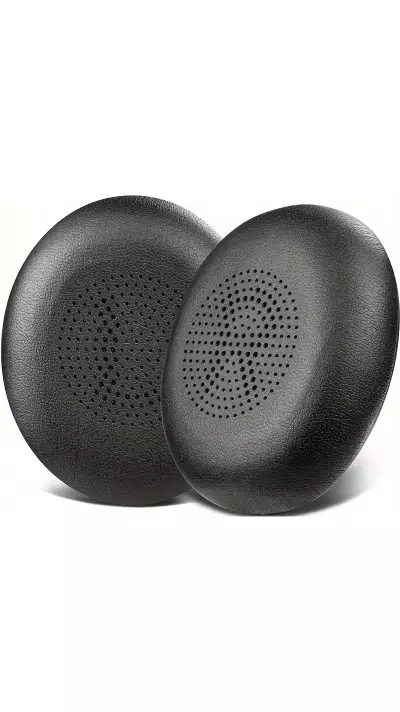 Coussinets de remplacement cuir doux pour Jabra Evolve2 65 / Evolve2 40 / Elite 45h - Noir