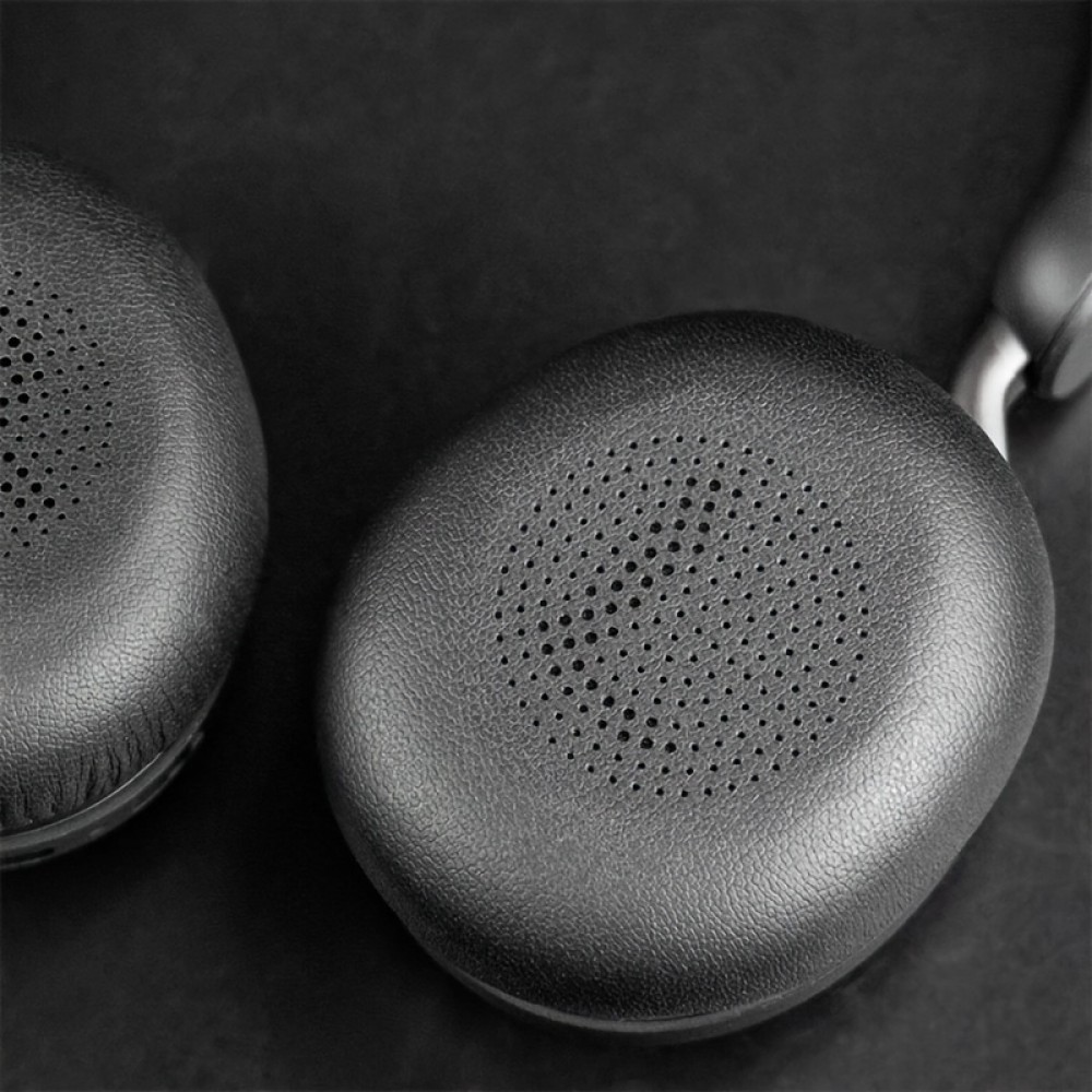 Coussinets de remplacement cuir doux pour Jabra Evolve2 65 / Evolve2 40 / Elite 45h - Noir