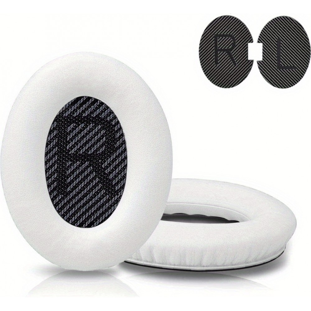 Coussinets d'oreille de rechange pour écouteurs Bose QuietComfort QC2/QC15/QC25/QC35/QC45/SoundLink/SoundTrue - Blanc