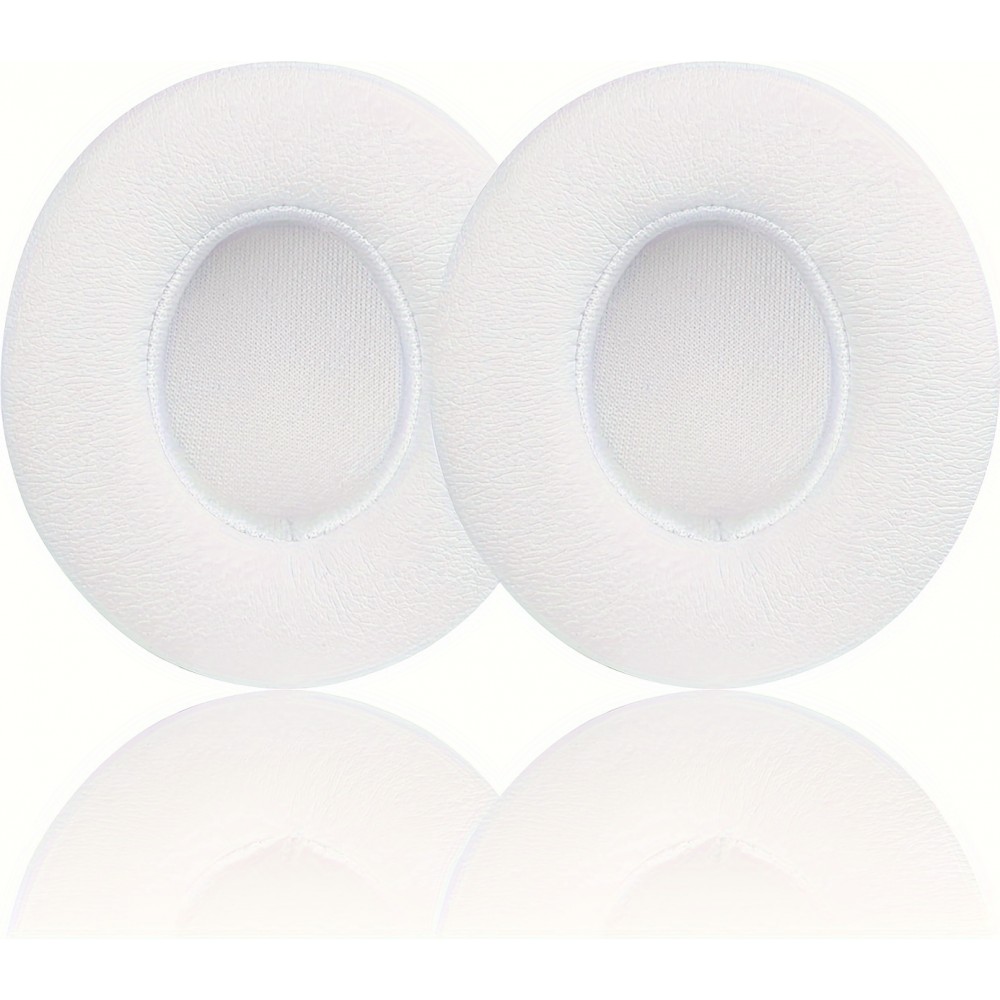 Coussinets oreillettes remplacement pour casque Beats Solo 2 / 3 (set de 2 pièces) - Blanc