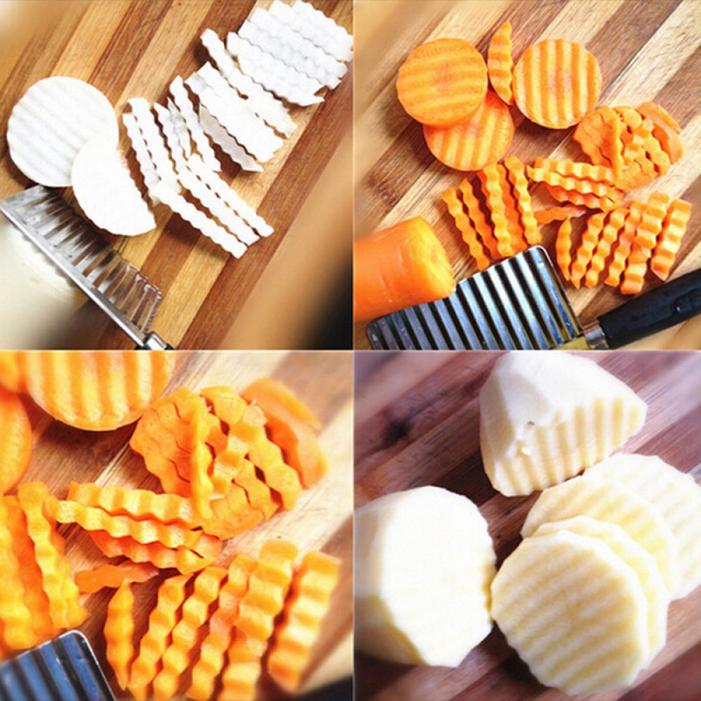 Kartoffel Messer für gewellte Pommes Frites / Chips - Ultimatives Küchen Zubehör