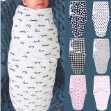 Couverture d'emmaillotage enveloppante pour bébé (0-3 mois) avec scratch velcro - Étoiles