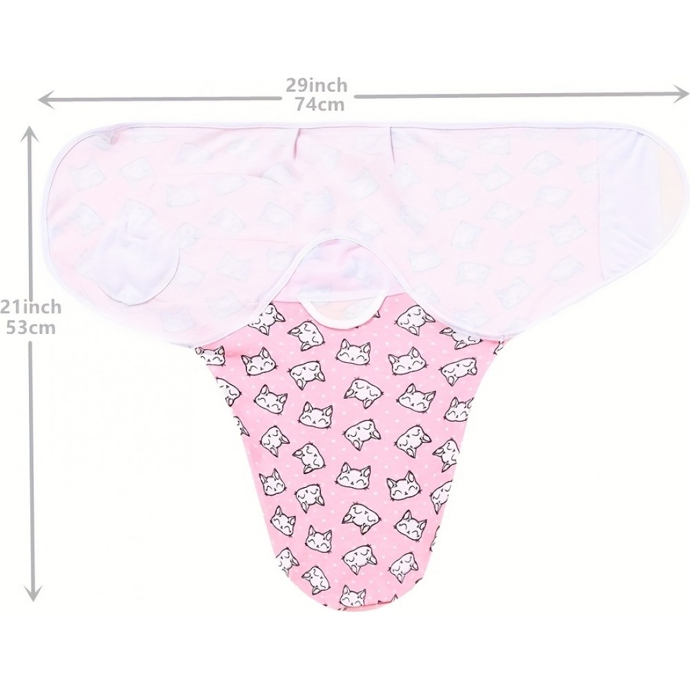 Couverture d'emmaillotage enveloppante pour bébé (0-3 mois) avec scratch velcro - Étoiles