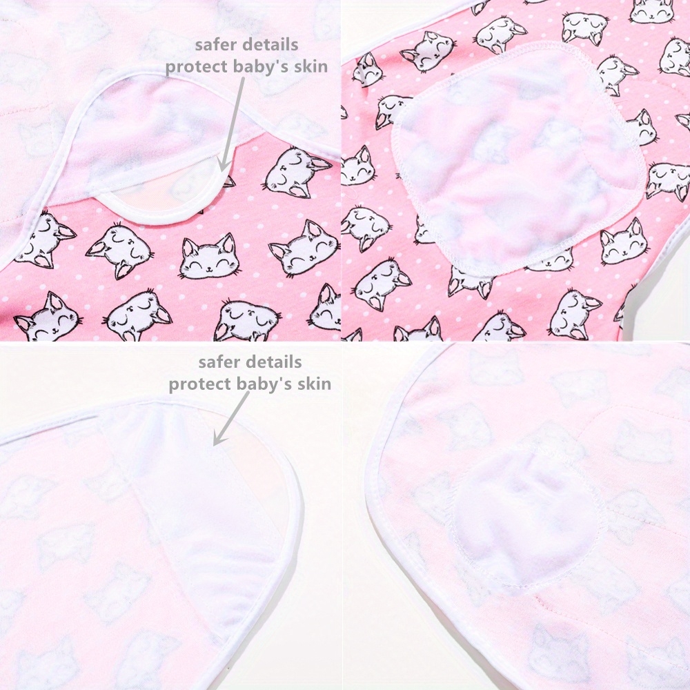 Couverture d'emmaillotage enveloppante pour bébé (0-3 mois) avec scratch velcro - Étoiles