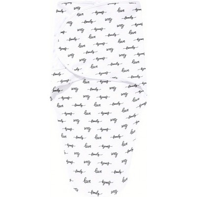 Schlafsack für Babys (0-3 Monate) mit Wickelverpackung, weichem Baumwollmaterial und Klettverschluss - Love