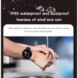 D18 Smart Watch Fitness Tracker Color Touch Screen IP65 inkl. Phone App - Schwarz