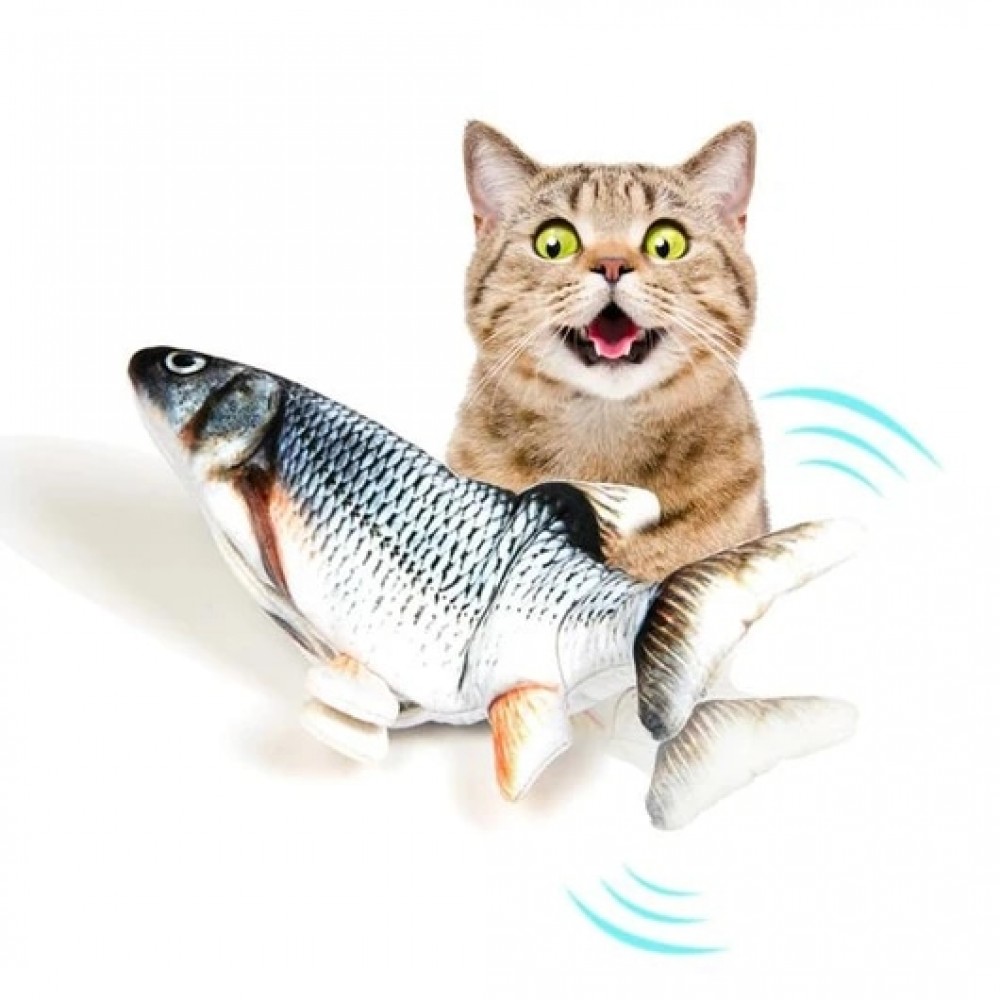 Jouet en peluche pour chats Poisson dansant - Jeu pour animaux de compagnie