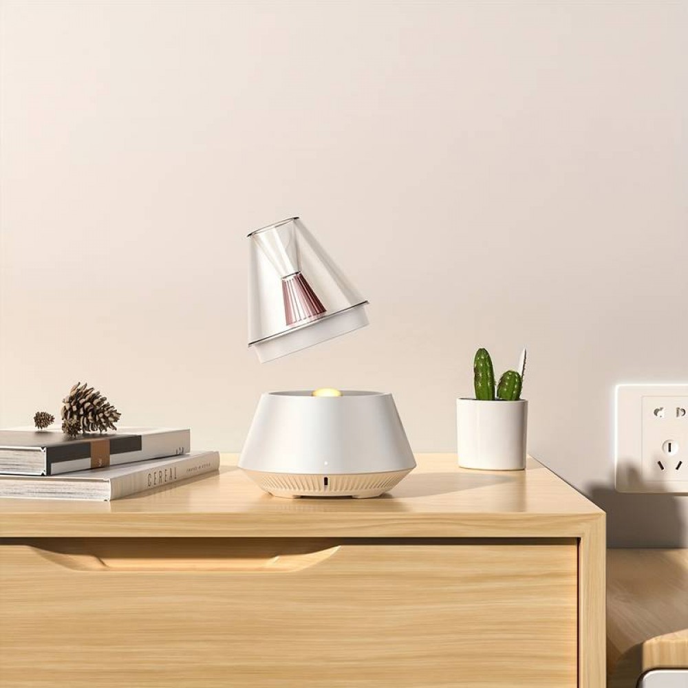 Diffuseur des huiles essentielles 3 en 1 humidificateur & lumière de nuit design volcan + télécommande - Blanc