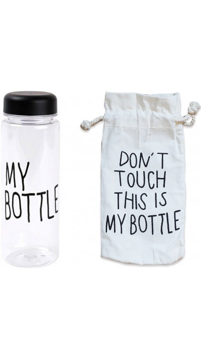 Gourde scellable "Don't touch my bottle" avec sac de transport inclus