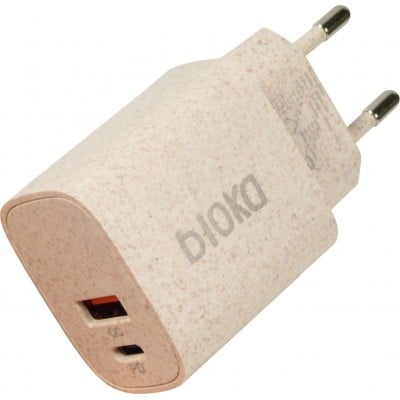 Doppel Adapter 20W - Bioka biologisch abbaubar Eco-friendly USB-C Power Delivery