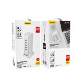 Dudao 5x USB-A multiport tour de charge avec câble d'alimentation CH intégré - Blanc