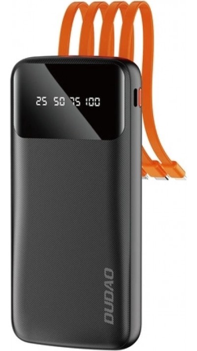 Dudao K6Pro power bank universelle 10000mAh batterie externe (USB + USB-C + Lightning) - Noir