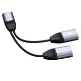 Dudao adaptateur audio converter L17i double Lightning 2x  (iPhone) - Gris