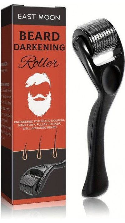 East Moon Bart Roller Beard darkening Derma Roller mit Nano-Nadeln für besseren Bartwuchs