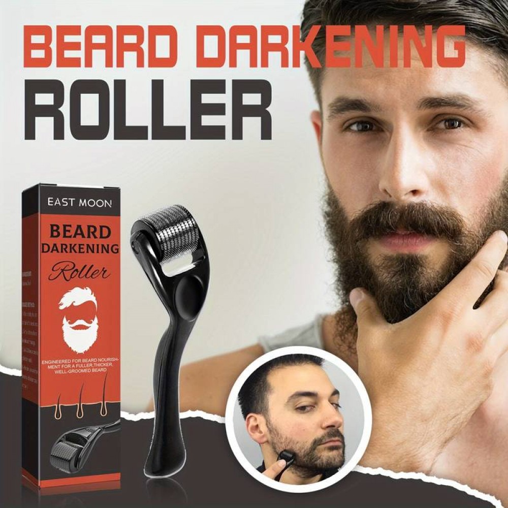 East Moon Bart Roller Beard darkening Derma Roller mit Nano-Nadeln für besseren Bartwuchs