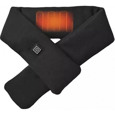 Elektronisch wärmender Schal mit Wärmeelement 3-stufiger Temperatur Einstellung - Schwarz