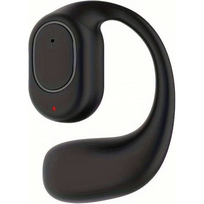 Ecouteur 1pcs sans fil &agrave; conduction osseuse - Oreillette suspendue pour sport + course &agrave; pied + pilote - Noir