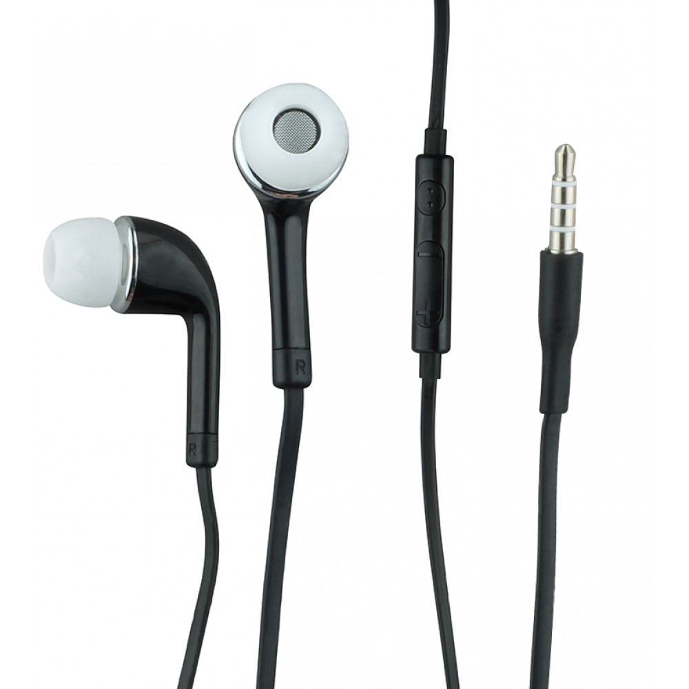 Kabel Kopfhörer In-Ear - Sportliches Design inkl. Fernbedienung + integriertem Mikrofon - Schwarz