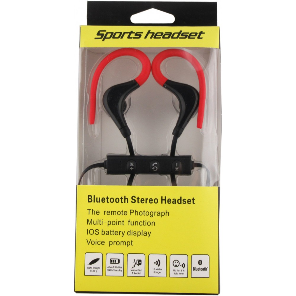 Casque Bluetooh sans fil Super-Sport - Télécommande + Ultra léger 11.4 grammes