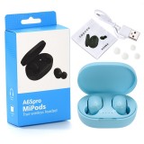 Ecouteurs Bluetooth sans fil A6S - incl. micro, Touch control, étui de charge avec affichage LED - Bleu