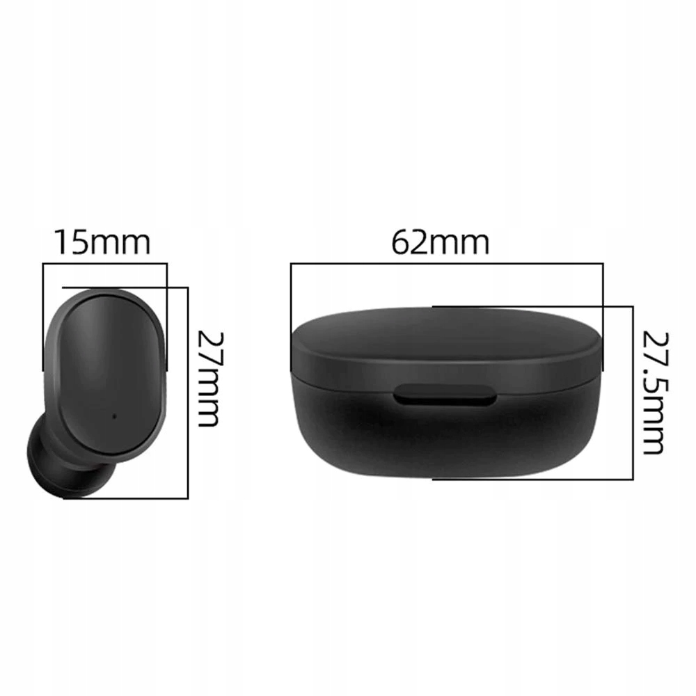 Ecouteurs Bluetooth sans fil A6S - incl. micro, Touch control, étui de charge avec affichage LED - Vert