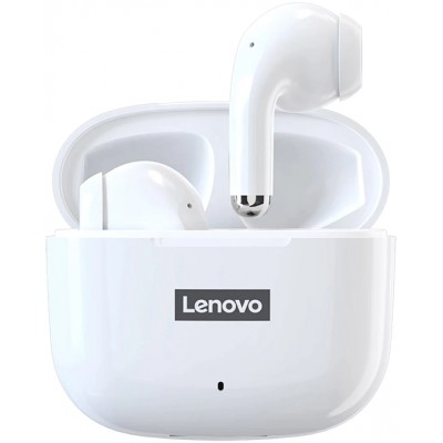 Ecouteurs Lenovo LP40pro sans fil Bluetooth 5.0 wireless earbuds avec Noise cancelling - Blanc