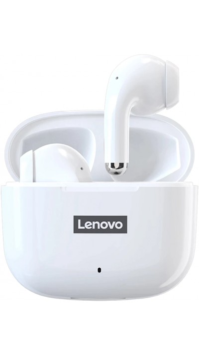 Ecouteurs Lenovo LP40pro sans fil Bluetooth 5.0 wireless earbuds avec Noise cancelling - Blanc