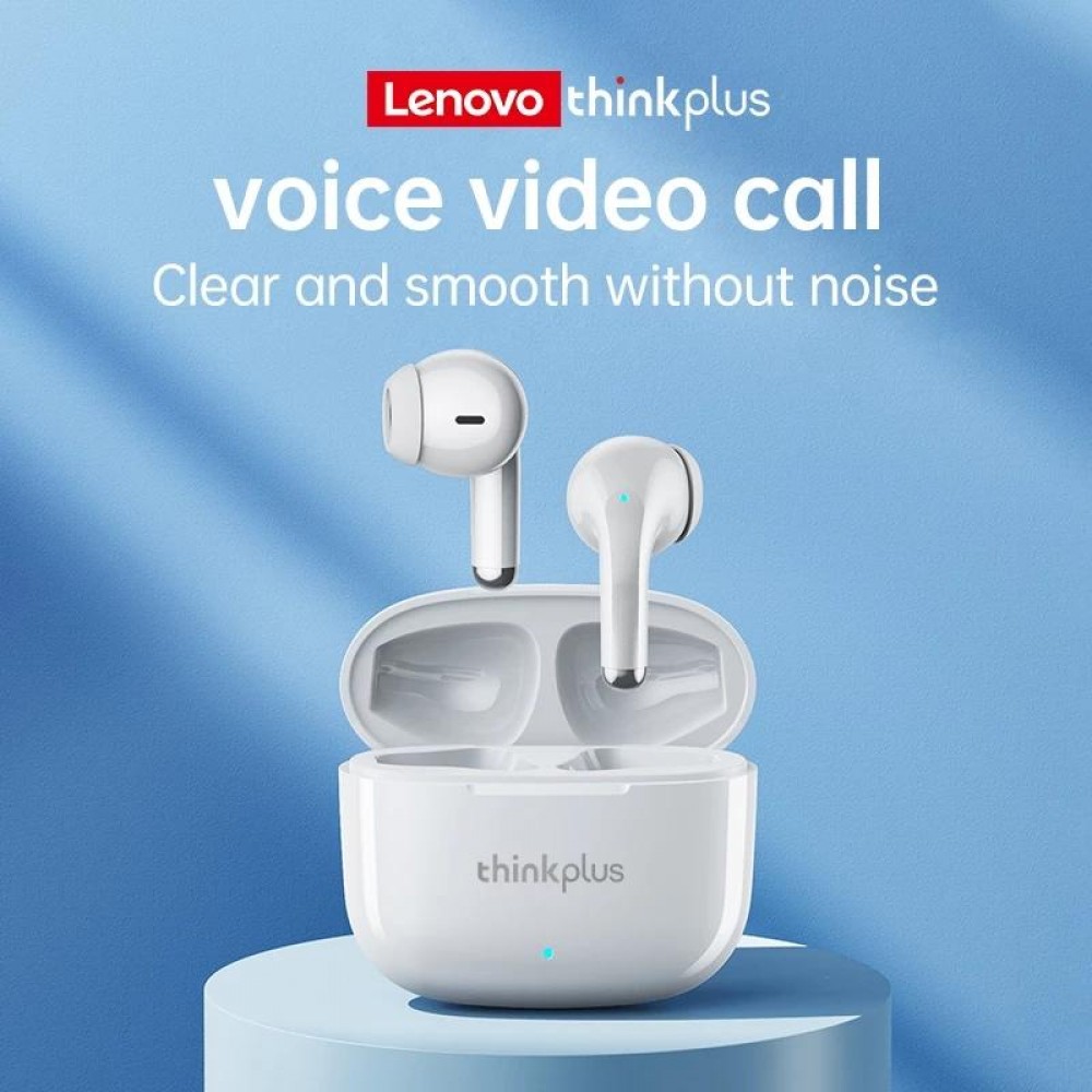 Ecouteurs Lenovo LP40pro sans fil Bluetooth 5.0 wireless earbuds avec Noise cancelling - Blanc