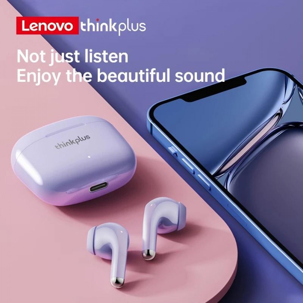 Ecouteurs Lenovo LP40pro sans fil Bluetooth 5.0 wireless earbuds avec Noise cancelling - Noir