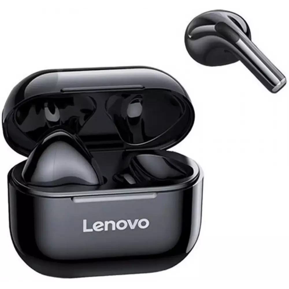 Ecouteurs Lenovo LivePods LP40 sans fil Bluetooth 5.0 wireless earbuds avec USB-C & HD Voice Call - Noir