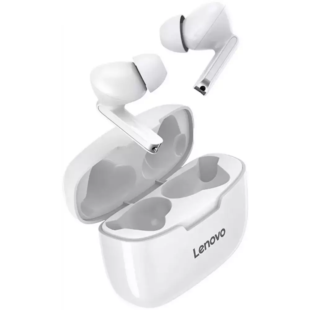 Ecouteurs Lenovo LivePods XT90 sans fil Bluetooth 5.0 wireless earbuds avec USB-C & HD Voice Call - Blanc
