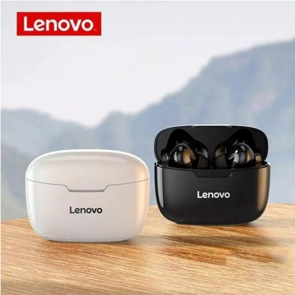 Ecouteurs Lenovo LivePods XT90 sans fil Bluetooth 5.0 wireless earbuds avec USB-C & HD Voice Call - Blanc