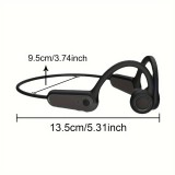 Stylische kabellose Bluetooth-Knochenleitungs-Kopfhörer für Sport - Laufen - Radfahren - Fitness - Schwarz