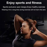Stylische kabellose Bluetooth-Knochenleitungs-Kopfhörer für Sport - Laufen - Radfahren - Fitness - Schwarz