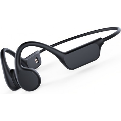 Bluetooth 5.4 Wasserdichte kabellose Knochenleitungs-Kopfhörer für Sport und Schwimmen mit 32 GB integrierter Musik-Speicher - Schwarz