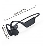 Bluetooth 5.4 Wasserdichte kabellose Knochenleitungs-Kopfhörer für Sport und Schwimmen mit 32 GB integrierter Musik-Speicher - Schwarz