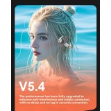 Bluetooth 5.4 Wasserdichte kabellose Knochenleitungs-Kopfhörer für Sport und Schwimmen mit 32 GB integrierter Musik-Speicher - Schwarz