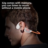 Bluetooth 5.4 Wasserdichte kabellose Knochenleitungs-Kopfhörer für Sport und Schwimmen mit 32 GB integrierter Musik-Speicher - Schwarz