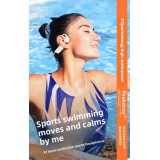 Bluetooth 5.4 Wasserdichte kabellose Knochenleitungs-Kopfhörer für Sport und Schwimmen mit 32 GB integrierter Musik-Speicher - Schwarz