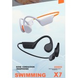 Bluetooth 5.4 Wasserdichte kabellose Knochenleitungs-Kopfhörer für Sport und Schwimmen mit 32 GB integrierter Musik-Speicher - Schwarz