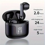 Bluetooth 5.3 In-Ear kabellose Kopfhörer - Ladeetui mit digitaler Batterie Anzeige, USB Type C - Weiss