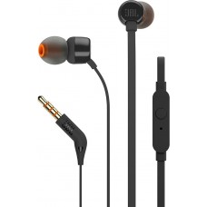 Écouteurs intra-auriculaires JBL Tune 110 avec mini jack 3.5mm et télécommande - Noir