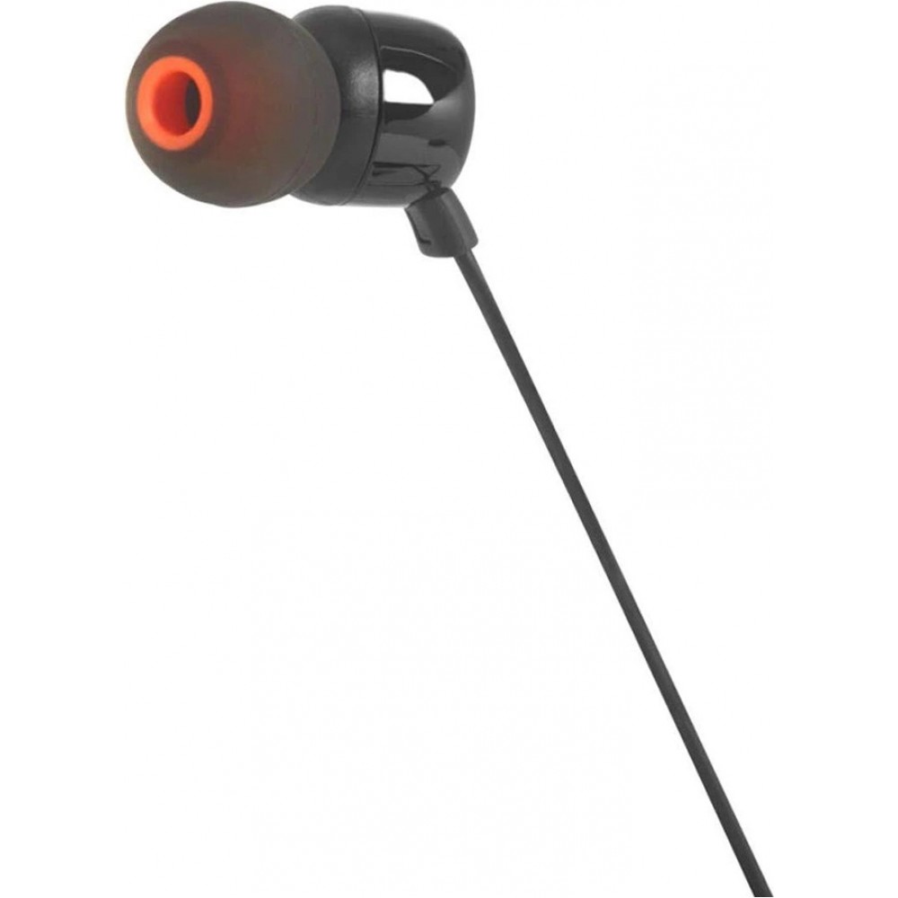 Écouteurs intra-auriculaires JBL Tune 110 avec mini jack 3.5mm et télécommande - Noir
