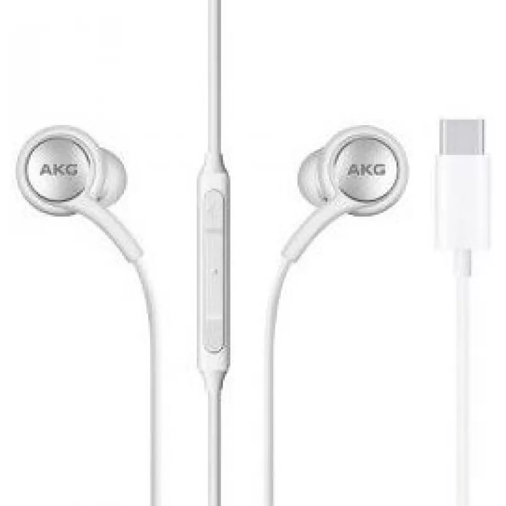 Ecouteurs officiels Samsung/AKG type-C avec fil - Blanc