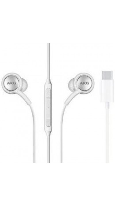 Ecouteurs officiels Samsung/AKG type-C avec fil - Blanc