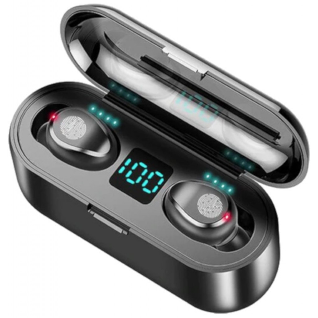 Ecouteurs Bluetooth sans fil TWS F9 - incl. micro, Touch control, étui de  charge avec affichage LED - Acheter sur PhoneLook